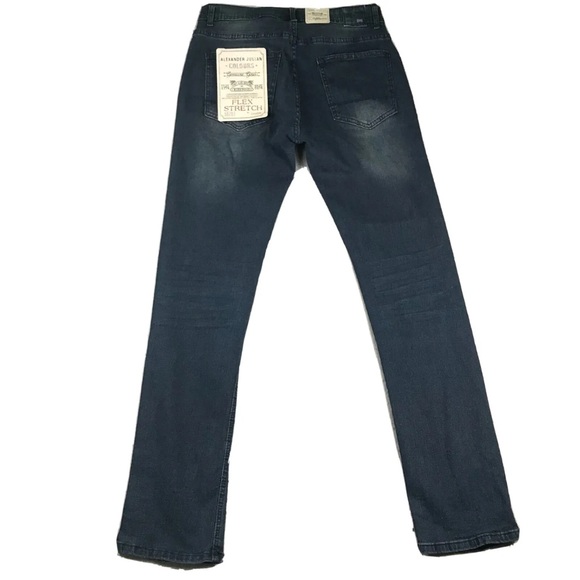 👖🌝ALEXANDER JULIAN SLIM STRAIGHT VINTAGE BRAND 🔥& WORK WEAR JEANS SIZE 36x32 - Picture 4 of 10